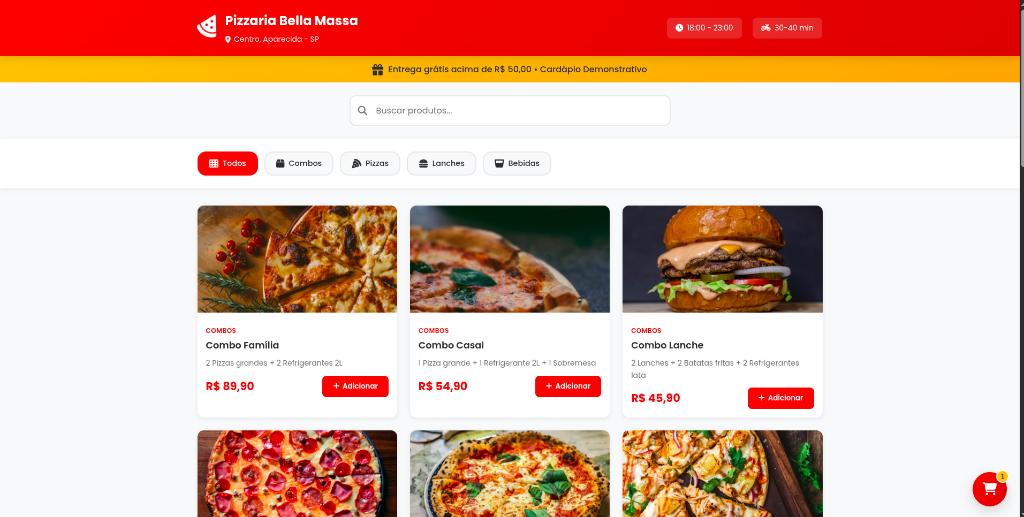 Sistema de Cardápio Digital