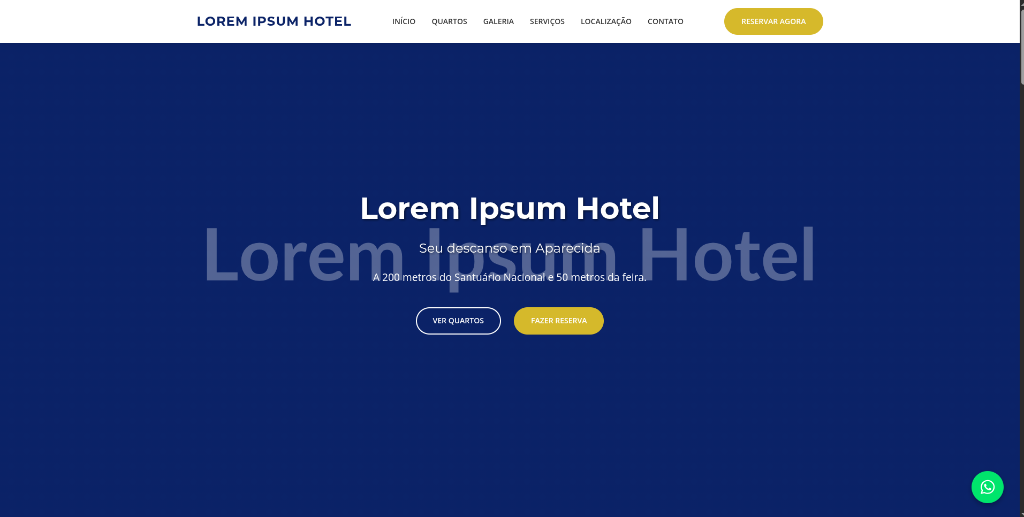 Landing Page - Hotel